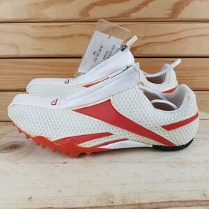 Reebok J.W. Foster Men's 9 US Track & Field Shoes White/Orange New Lace-up & Zip